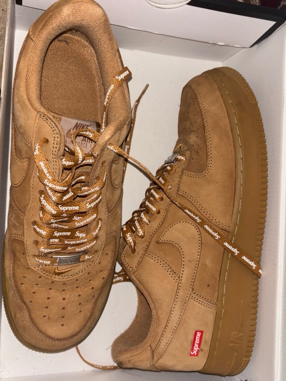 Nike Air Force 1 Low Supreme Wheat/Tan Sneakers